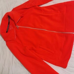 Calvin Klein Performance Vibrant Red Fleece Jacket
